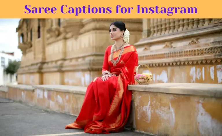saree captions for instagram